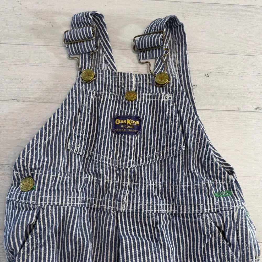 OshKosh‎ B'Gosh vintage railroad stripe toddler overalls